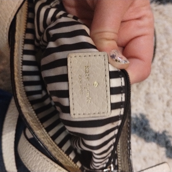 Kate Spade cross body bag - medium size cream and black - Picture 5 of 6